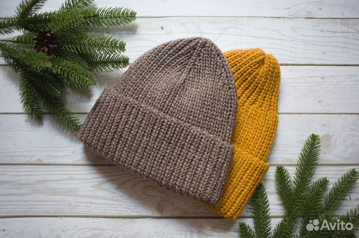 Шапка зимняя коричневая