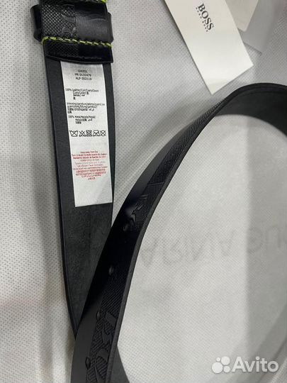 Кожаный ремень Hugo boss + пыльник 125см