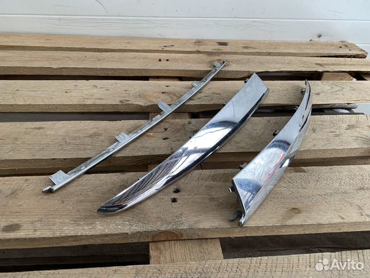 Комплект хром накладок переднего бампера Лагуна 3