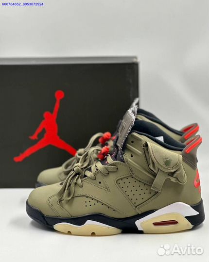 Кроссовки Nike Air Jordan 6 Retro x Travis Scott (Арт.60107)