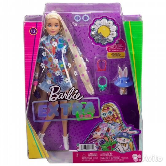 Кукла Barbie Экстра в одежде с цветочным принтом