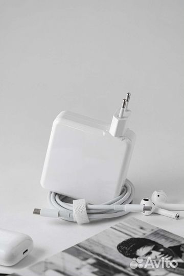 Быстрая зарядка с двумя usb type c с кабелем 1.8 м