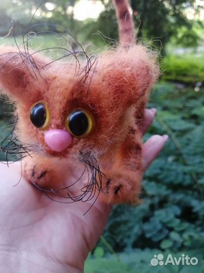 Игрушка вязаная кот