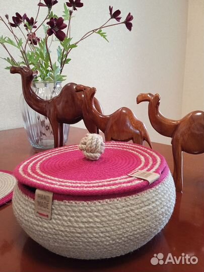 Набор изделий из джута с хлопком handmade