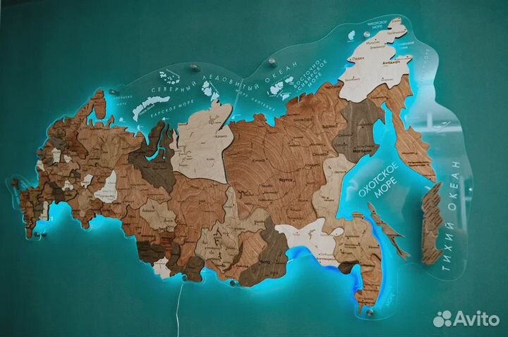 Настенная карта России