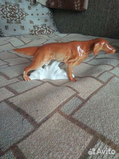 Фарфоровая статуэтка собака редкая