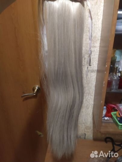 Хвост шиньон на ленте