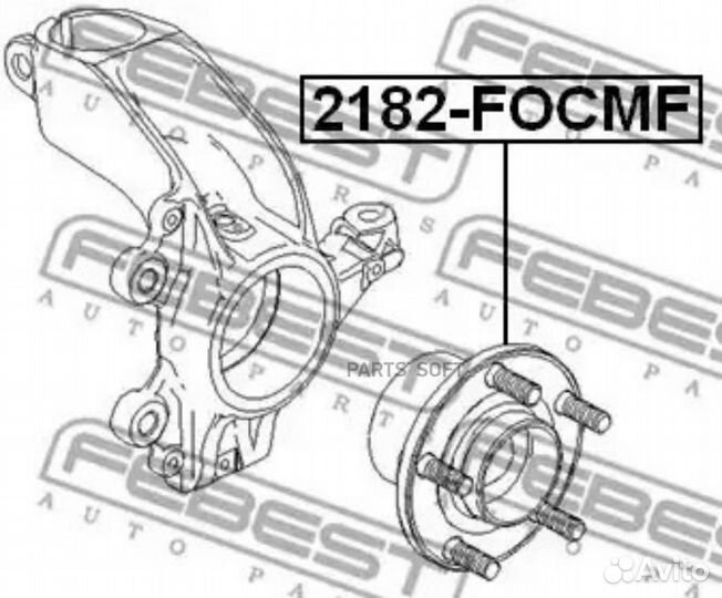Febest 2182focmf Ступица колеса перед прав/лев