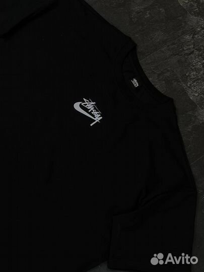 Футболка stussy x nike чёрная