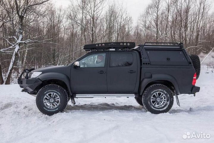 Передний силовой бампер с кенгурином алюминиевый