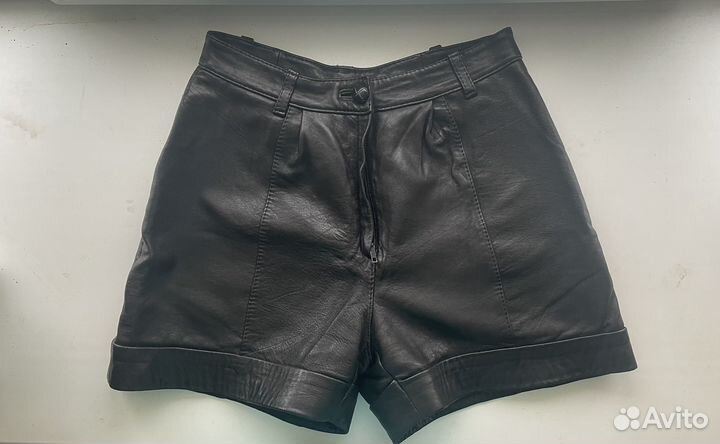 Шорты из натуральной кожи