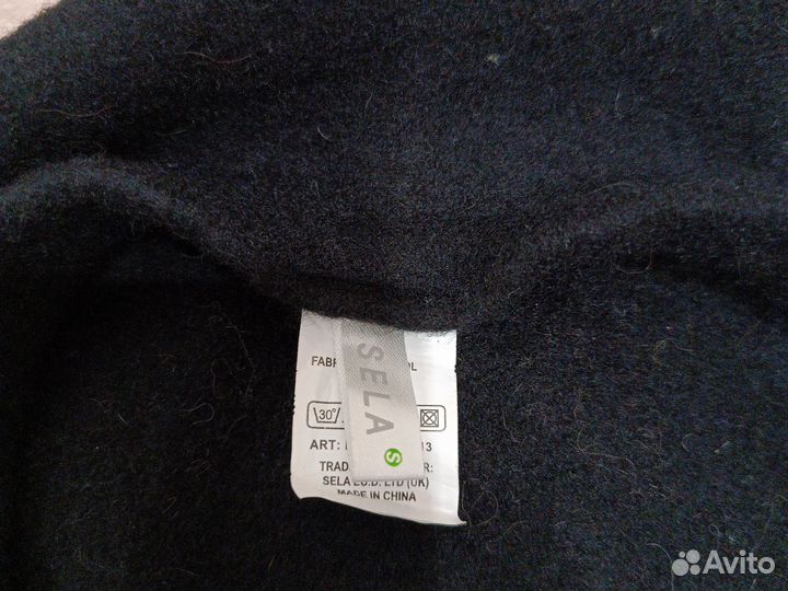 Черный берет из 100 шерсти Sela 55 - 57