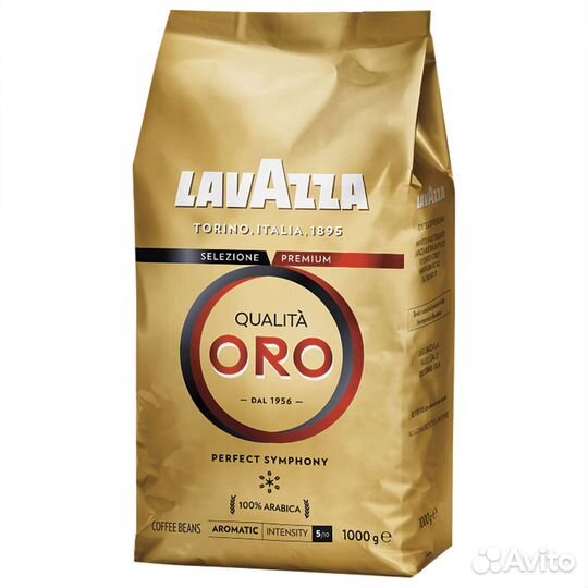 Кофе В Зернах Lavazza Лавацца Qualita Oro, 1 кг