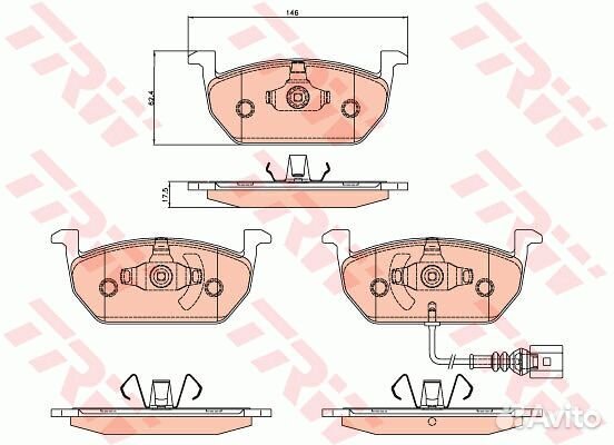 Колодки тормозные передние VAG, Audi, Skoda, Seat