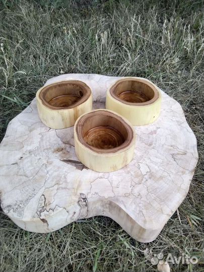 Деревянные подсвечники, формы для свечей