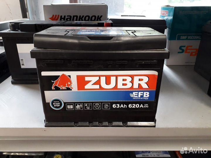Аккумулятор Zubr EFB на 63 ампер