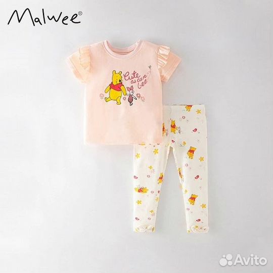 Костюм футболка и лосины на девочку новый 90/140