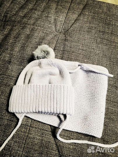 Набор шапка снуд. Натуральная шерсть