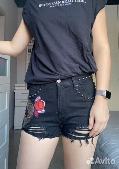 Шорты джинсовые pull and bear