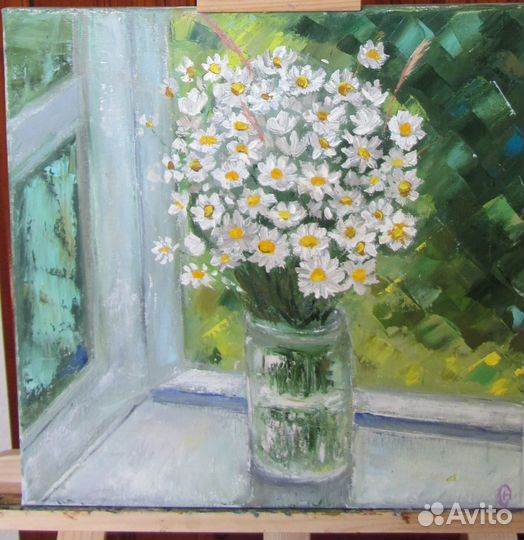 Картина маслом на холсте цветы