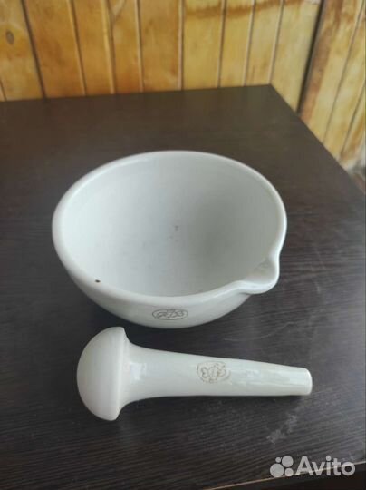 Ступка фарфоровая с пестиком СССР