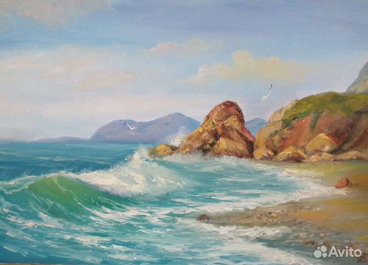 Морской берег карина маслом