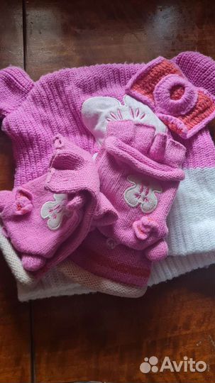 Комплект шапка, перчатки