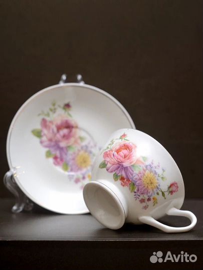 Набор чайный, 6 пар, фарфор