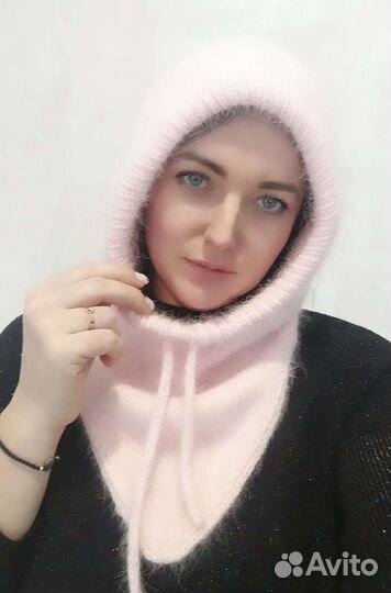 Капор Снуд пух норки капюшон