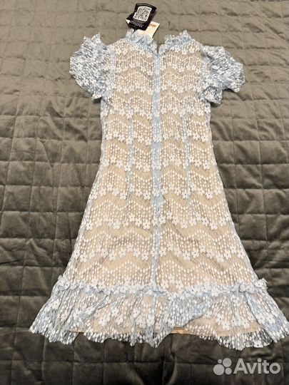Платье с кружевом, р XXS