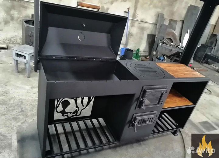 Мангал с крышей 4в1