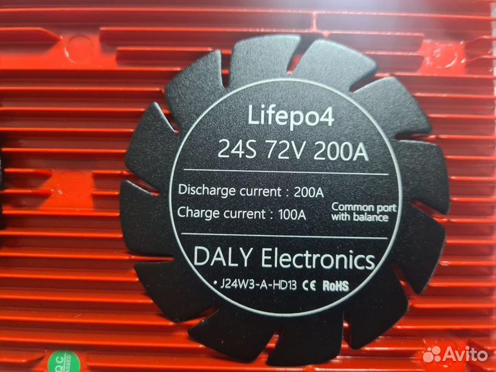 Плата контроля BMS lifepo4 24S 72V 200A