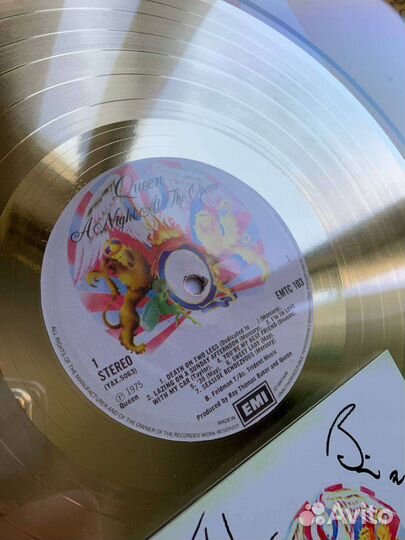 Queen золотой винил автографы креативный подарок