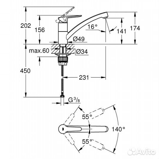 Grohe 31680000 Смеситель для кухни