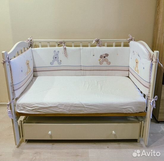 Бортики в кроватку Perina люкс сатин