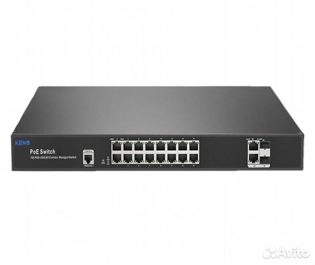 KN-SW1602SFP/M2 управляемый L2+ POE switch