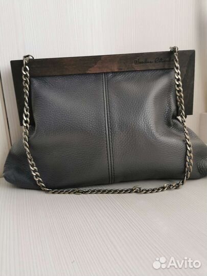 Сумка-клатч женская кожаная Wooden Reticule