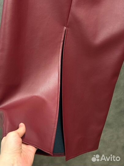 Юбка экокожа