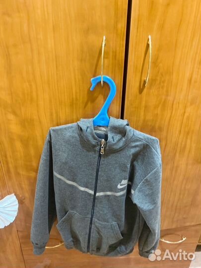 Зип худи nike tech fleece серая