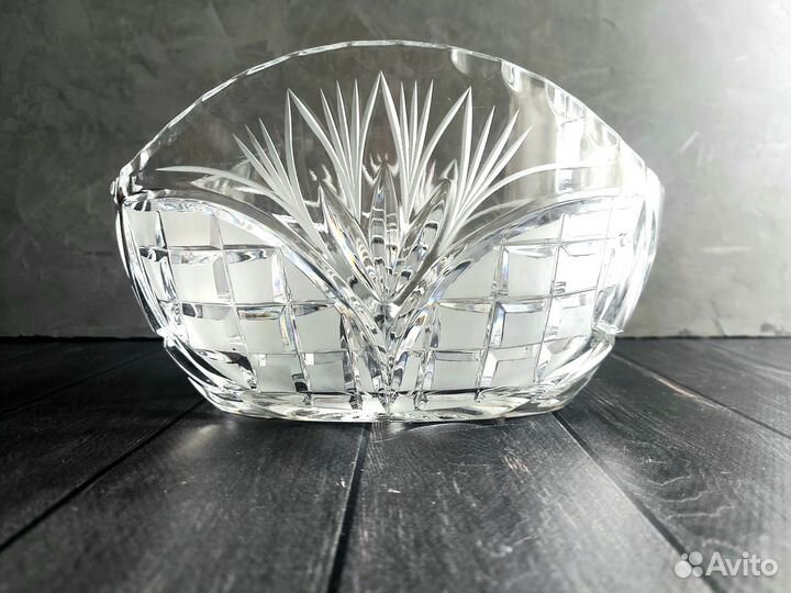 Ваза хрустальная СССР конфетница салатник