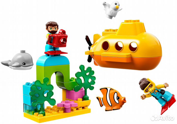 Lego Оригинал duplo Town субмарина 10910