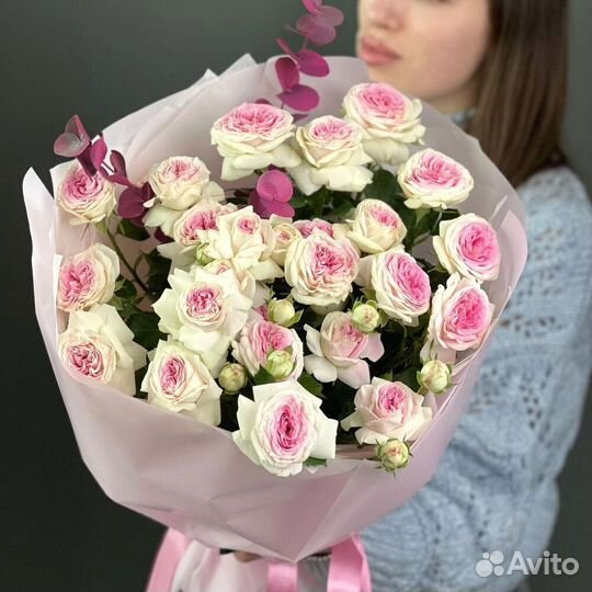 Нежный букет из роз 