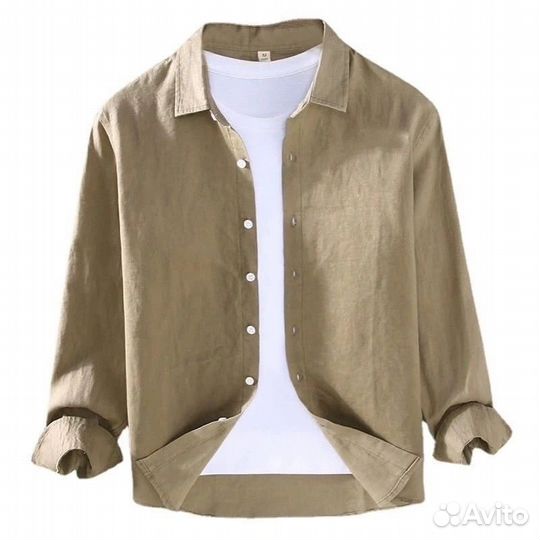 Рубашка мужская лен