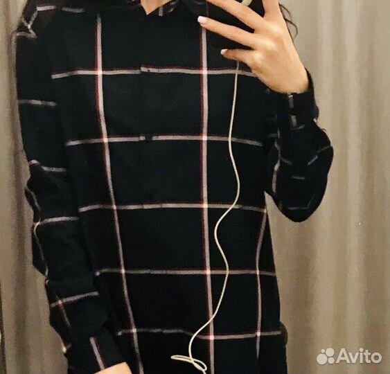 Платье-рубашка в клетку