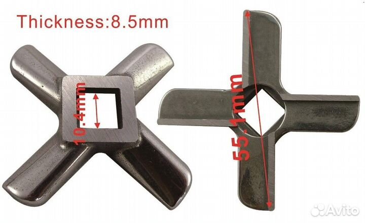 Нож для мясорубки Moulinex HV8 отв.-10.5mm