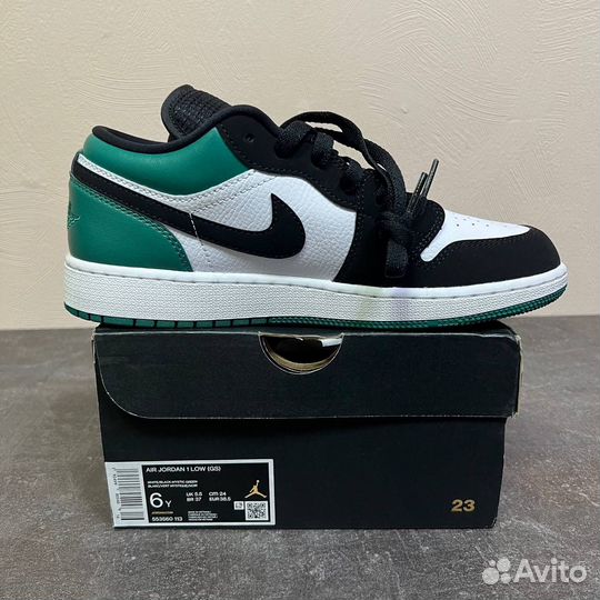 Jordan 1 Low White Black Mystic Green