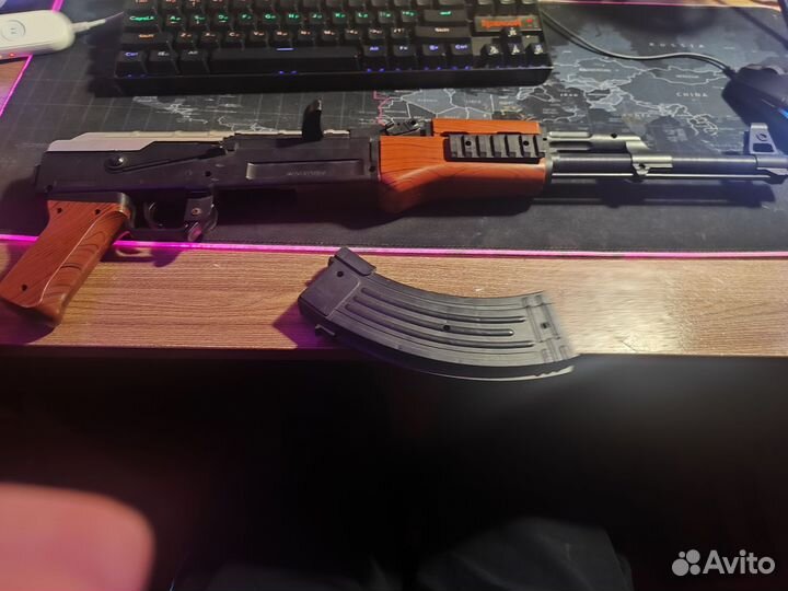 Игрушечный Ак47 на пульках