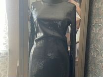 Платье KOTs 44 размер черное с пайетками