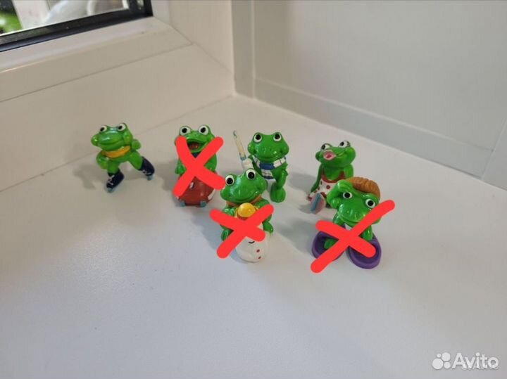 Игрушки из киндера 90х. Лягушки