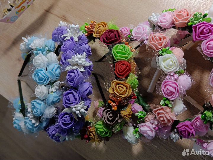 Ободок с розами